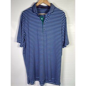 Greyson mens performance XL striped golf shirt polo pristine